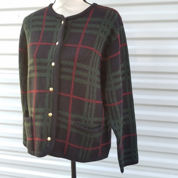 Crystal kobe plaid button front cardigan - Picture 2 of 6